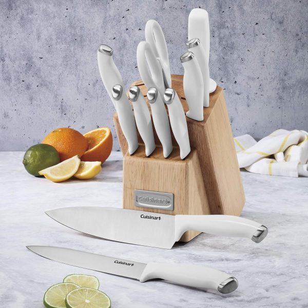 Cusinart Block Knife Set, 12pc Cutlery Knife Set with Steel Blades for Precise Cutting, Lightweight, Stainless Steel, Durable & Dishwasher Safe, C77SSW-12P - Image 2