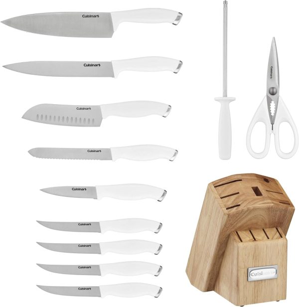 Cusinart Block Knife Set, 12pc Cutlery Knife Set with Steel Blades for Precise Cutting, Lightweight, Stainless Steel, Durable & Dishwasher Safe, C77SSW-12P - Image 3